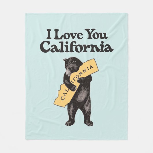Ik hou van je, Californische  illustratie Fleece Deken (Voorkant)