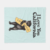 Ik hou van je, Californische  illustratie Fleece Deken (Voorkant (Horizontaal))