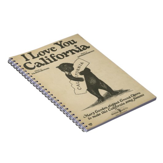 Ik hou van je Californische notebook Notitieboek (Rechterzijde)