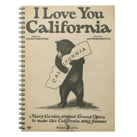 Ik hou van je Californische notebook Notitieboek (Voorkant)