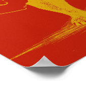 Ik hou van je Californische—Rood en Goud Poster (Hoek)