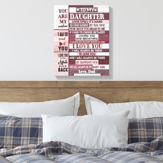 Ik hou van je... canvas afdruk (Insitu (Slaapkamer))