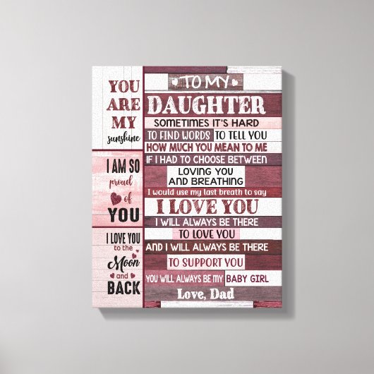 Ik hou van je... canvas afdruk (Voorkant)