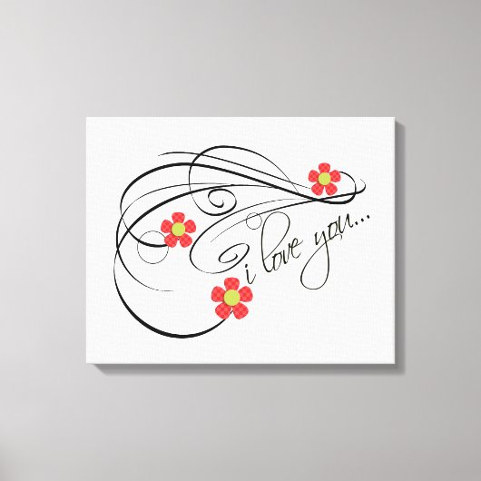 IK HOU VAN JE CANVAS AFDRUK (Voorkant)