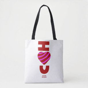 Ik hou van je Canvas tas