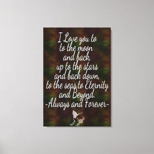 Ik hou van je Canvas Wrap Afdruk (Voorkant)