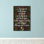 Ik hou van je Canvas Wrap Afdruk (Insitu (Houten vloer))