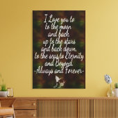 Ik hou van je Canvas Wrap Afdruk (Insitu (Woonkamer))