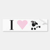 Ik hou van je Cartoon Sheep Bumpersticker (Voorkant)