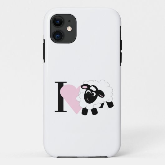 Ik hou van je Cartoon Sheep Case-Mate iPhone Case (Achterkant)