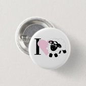 Ik hou van je Cartoon Sheep Ronde Button 3,2 Cm (Voorkant /achterkant)