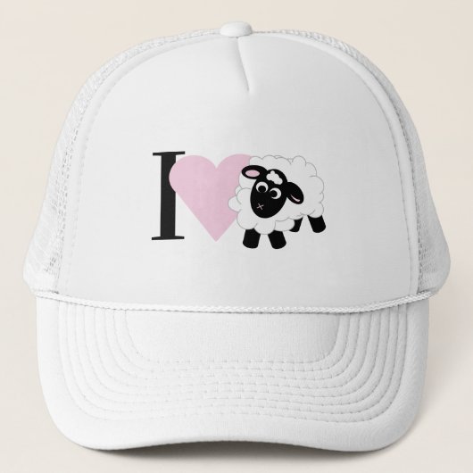Ik hou van je Cartoon Trucker Hat Pet (Voorkant)