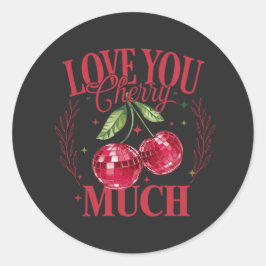 Ik hou van je, Cherry Much Ronde Sticker