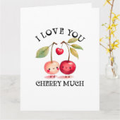Ik hou van je Cherry veel Valentijnsdag Kaart (Gele Bloem)