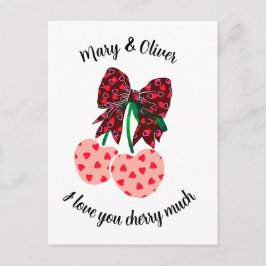 Ik hou van je Cherry veel Valentijnsdag snoep cade Briefkaart