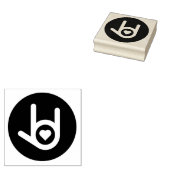 Ik hou van je Cirkel Rubberstempel (Gestempeld)