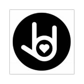 Ik hou van je Cirkel Rubberstempel (Afrduk)