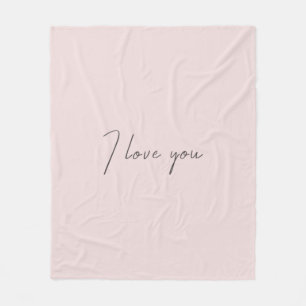 Ik hou van je citaat-Valentijnsdag voor weduwschap Fleece Deken