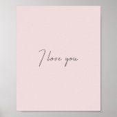 Ik hou van je citaat-Valentijnsdag voor weduwschap Poster (Voorkant)