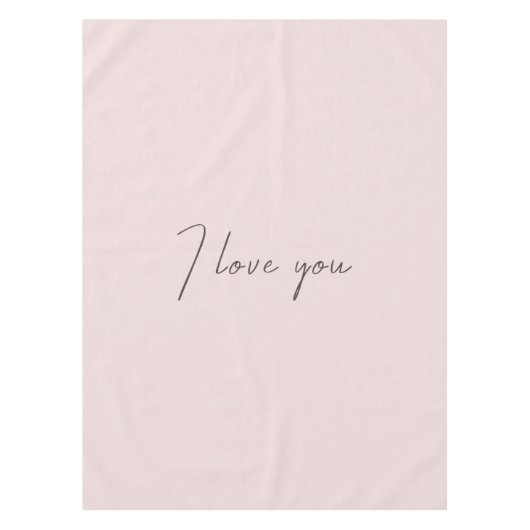 Ik hou van je citaat-Valentijnsdag voor weduwschap Tafelkleed (Voorkant)