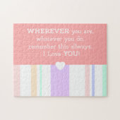 Ik hou van je citeren gezegde zin Pastel kleuren r Legpuzzel (Horizontaal)