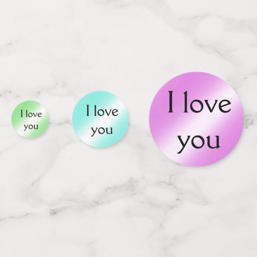 Ik hou van je Confetti (Voorkanten)