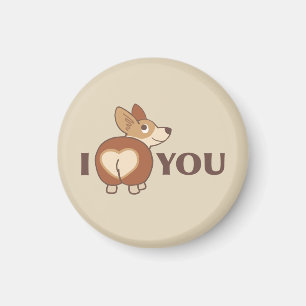 Ik hou van je Corgi Magnet