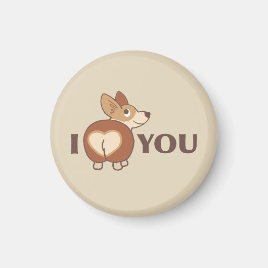 Ik hou van je Corgi Magnet (Voorkant)