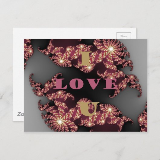 Ik hou van je Cosmic Constellation Pattern Art Des Briefkaart (Voorkant / Achterkant)