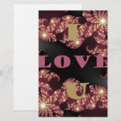 Ik hou van je Cosmic Constellation Pattern Art Des Briefpapier (Voorkant / Achterkant)