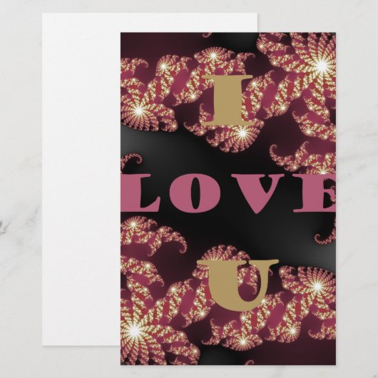 Ik hou van je Cosmic Constellation Pattern Art Des Briefpapier (Voorkant / Achterkant)