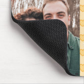 Ik hou van je Couple Photo Collage Yellow Hearts Muismat (Hoek)