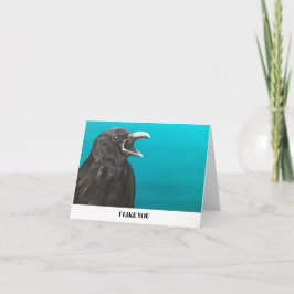 Ik hou van je Crow Note Kaart