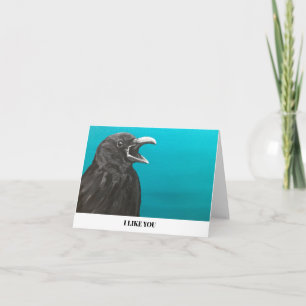 Ik hou van je Crow Note Kaart