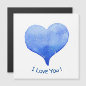 Ik hou van je Cute Blue Heart Valentijn (Voorkant / Achterkant)