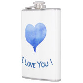 Ik hou van je Cute Blue Heart Valentijn Heupfles (Links)