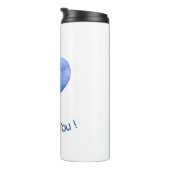 Ik hou van je Cute Blue Heart Valentijn Thermosbeker (Geroteerd rechts)