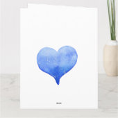 Ik hou van je Cute Blue Heart Valentijnsdag Kaart (Achterkant)