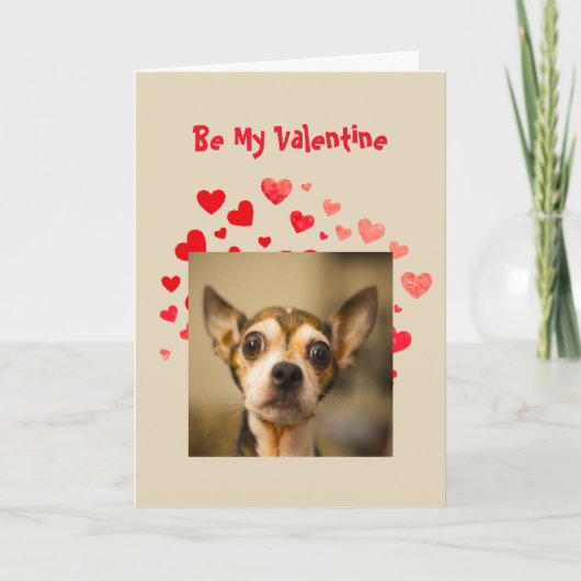 Ik hou van je Cute Chihuahua Dog Valentijn Feestdagen Kaart (Voorkant)