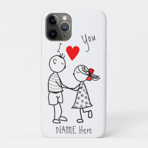 Ik hou van je - Cute Couple - Aangepaste tekst / n Case-Mate iPhone Case