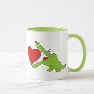 Ik hou van je, Cute Crocodile met een Mok van het 