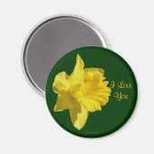 Ik hou van je Daffodil Flower Photo Magnet (Voorkant / Achterkant)