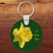 Ik hou van je Daffodil Flower Photo Sleutelhanger (Voorkant)
