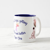 Ik hou van je Dalmatiaanse Roos-blazer Tweekleurige Koffiemok (Voorkant rechts)