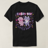 Ik hou van je dansende Valentijnsdag Dog Owner P T-shirt (Design voorkant)