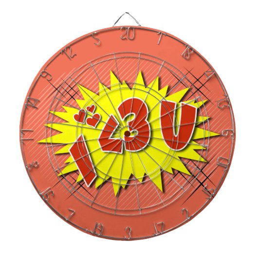 Ik hou van je dartbord (Voorkant)