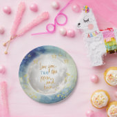 Ik hou van je, de maan en de rug papieren bordje (Feest)