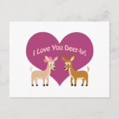 Ik hou van je deer-ly! briefkaart (Voorkant)