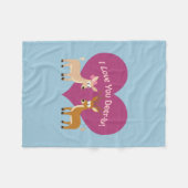 Ik hou van je deer-ly! fleece deken (Voorkant (Horizontaal))
