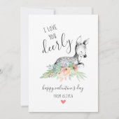 Ik hou van je Deerly Kinder klaslokaal Valentijns Feestdagenkaart (Voorkant)